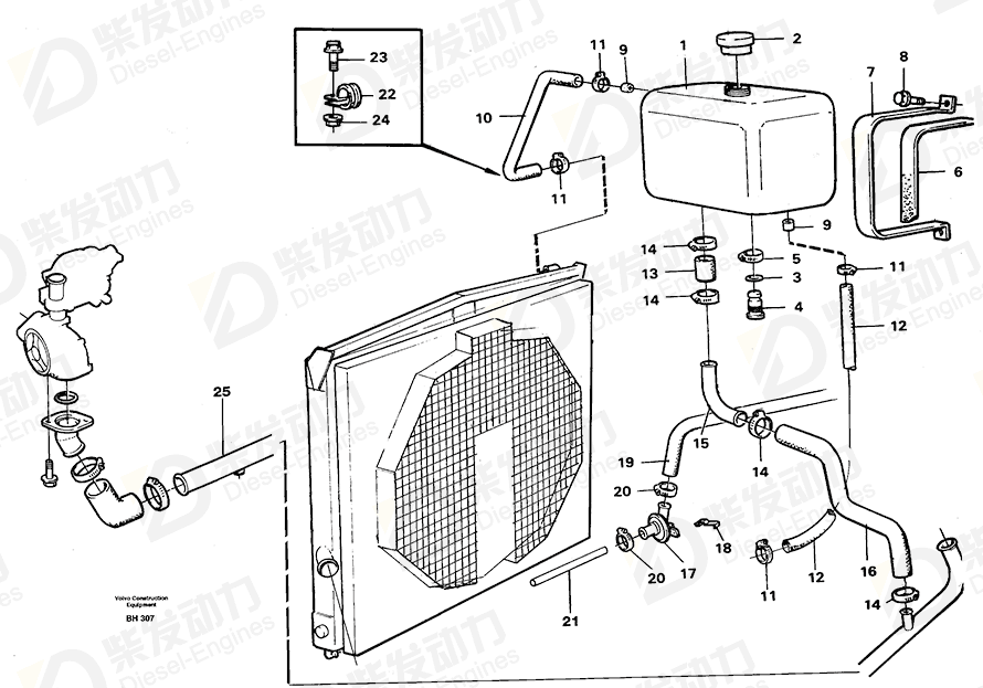 VOLVO Tube 11051528 Drawing