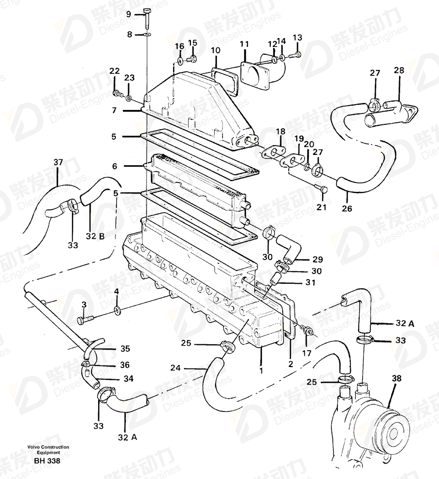 VOLVO Tube 11050428 Drawing