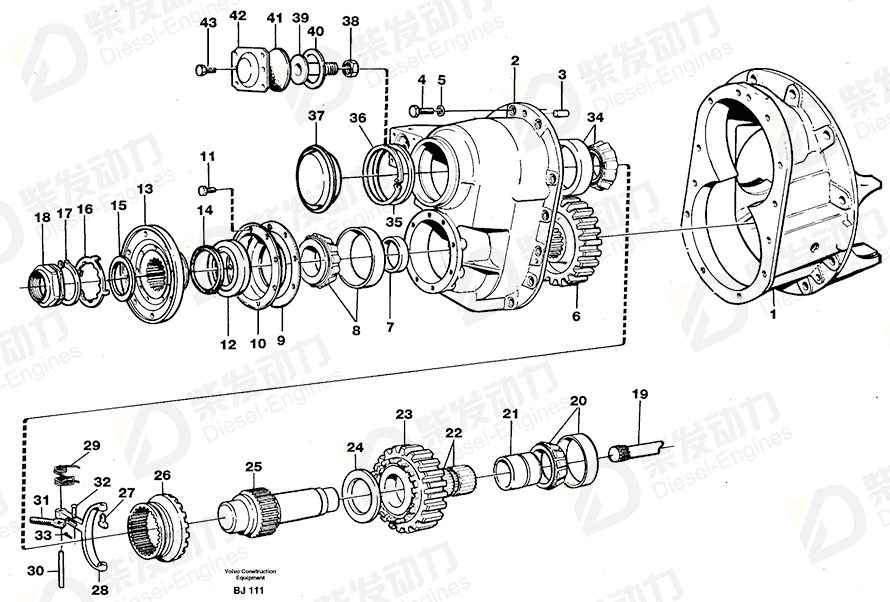 VOLVO Spacer sleeve 11000206 Drawing