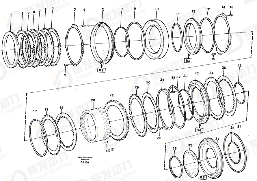 VOLVO Piston 1656462 Drawing