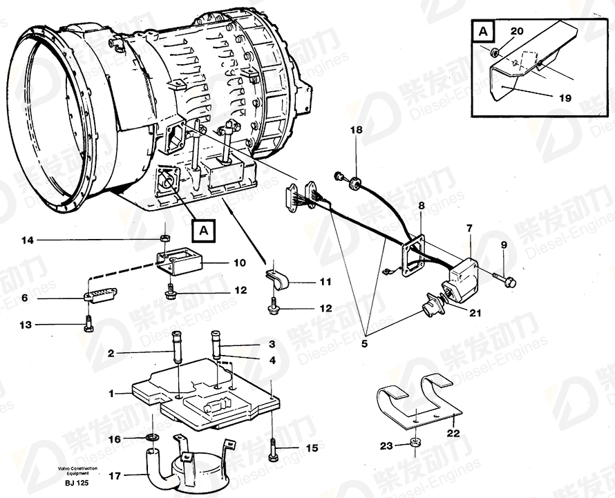 VOLVO Cable harness 11038204 Drawing VOLVO Cable harness 11038204 Drawing