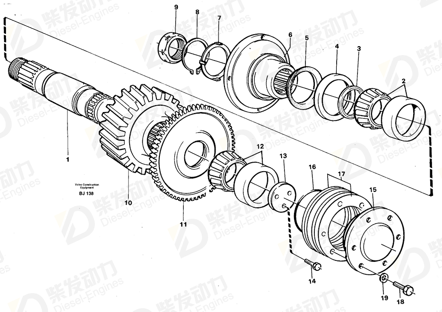 VOLVO Gear 11038101 Drawing