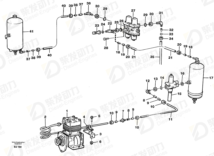 VOLVO Pipe 11053523 Drawing