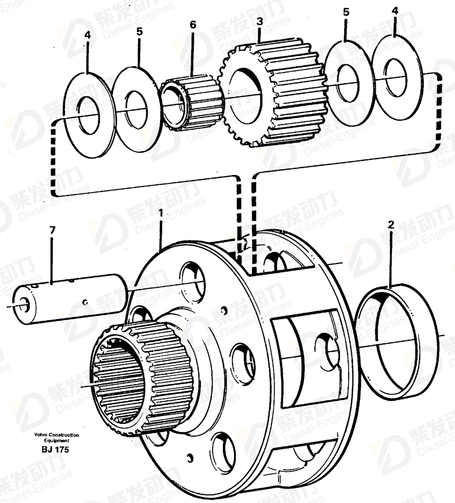VOLVO Planet carrier 11036596 Drawing VOLVO Planet carrier 11036596 Drawing