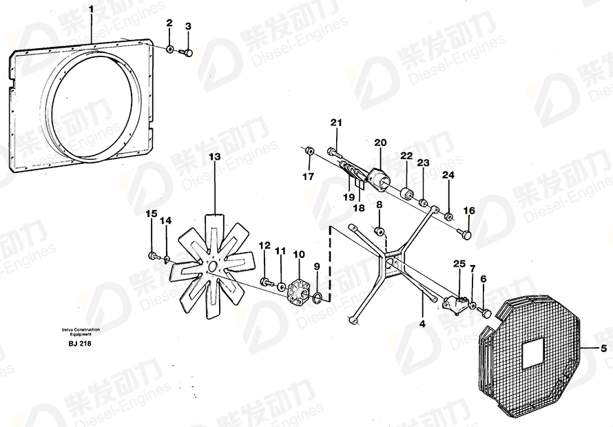 VOLVO Fan motor retainer 11051399 Drawing VOLVO Fan motor retainer 11051399 Drawing