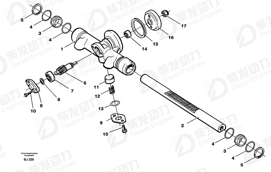 VOLVO Rack 11062776 Drawing