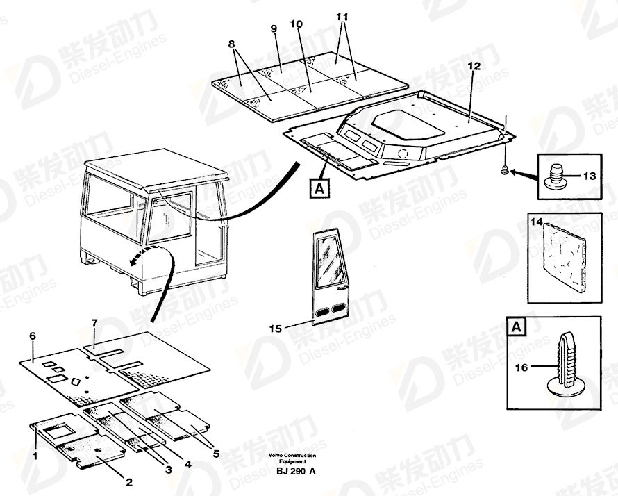 VOLVO Insulation 11058757 Drawing VOLVO Insulation 11058757 Drawing