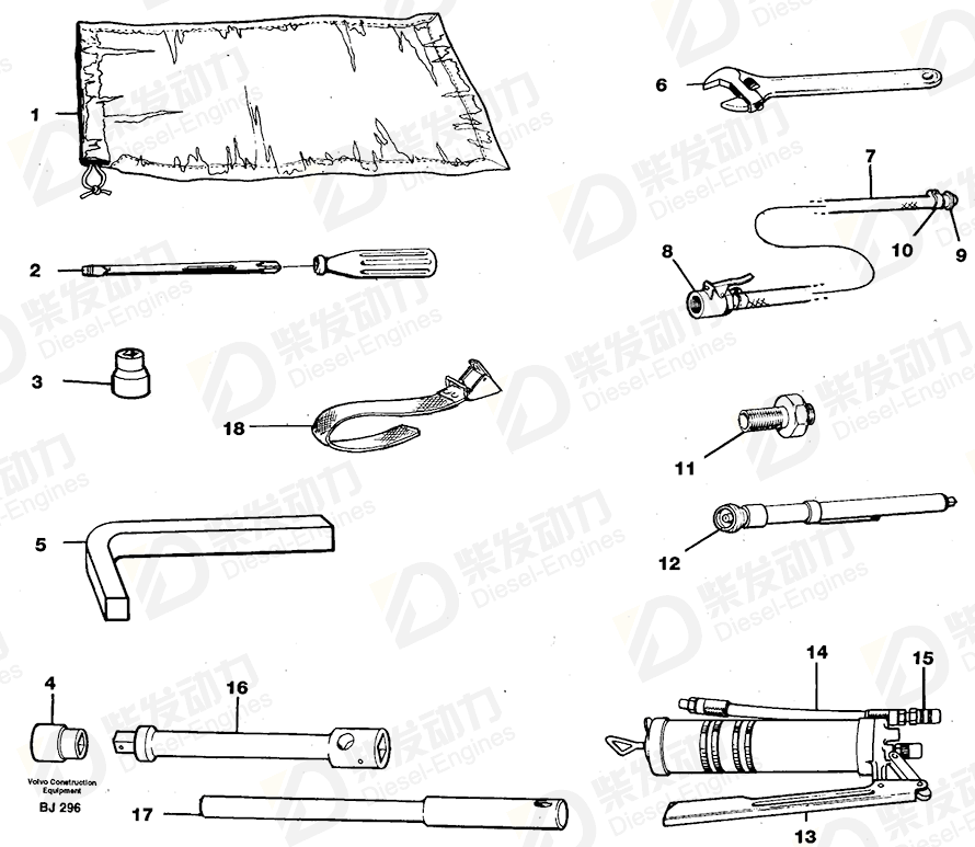 VOLVO Hose 6626186 Drawing