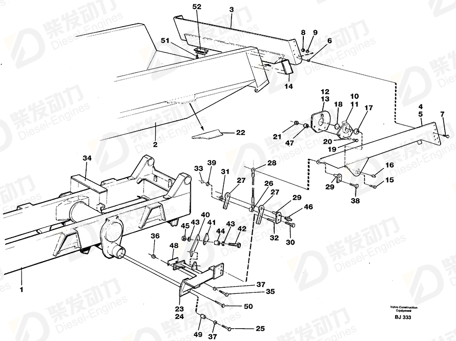 VOLVO Bearing housing 11059415 Drawing