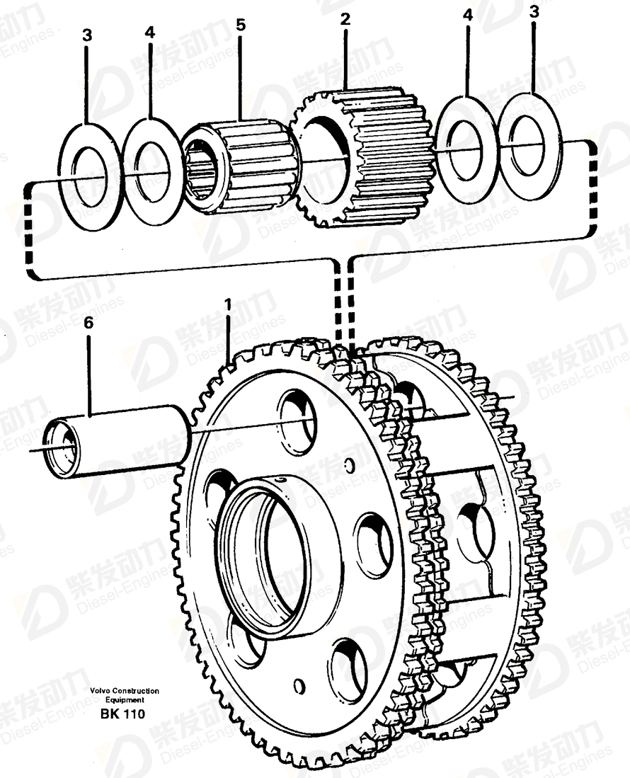 VOLVO Planet gear 1656435 Drawing