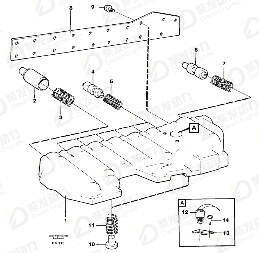VOLVO Valve 11036646 Drawing