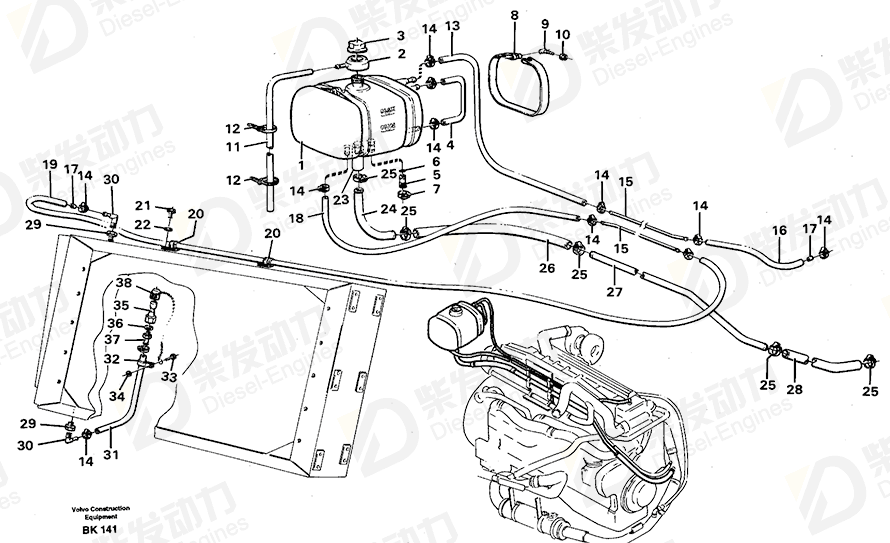 VOLVO Pipe 11062918 Drawing