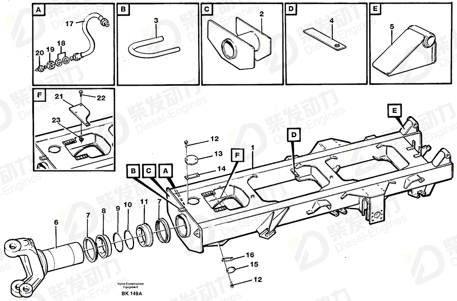 VOLVO Front section 11051961 Drawing VOLVO Front section 11051961 Drawing