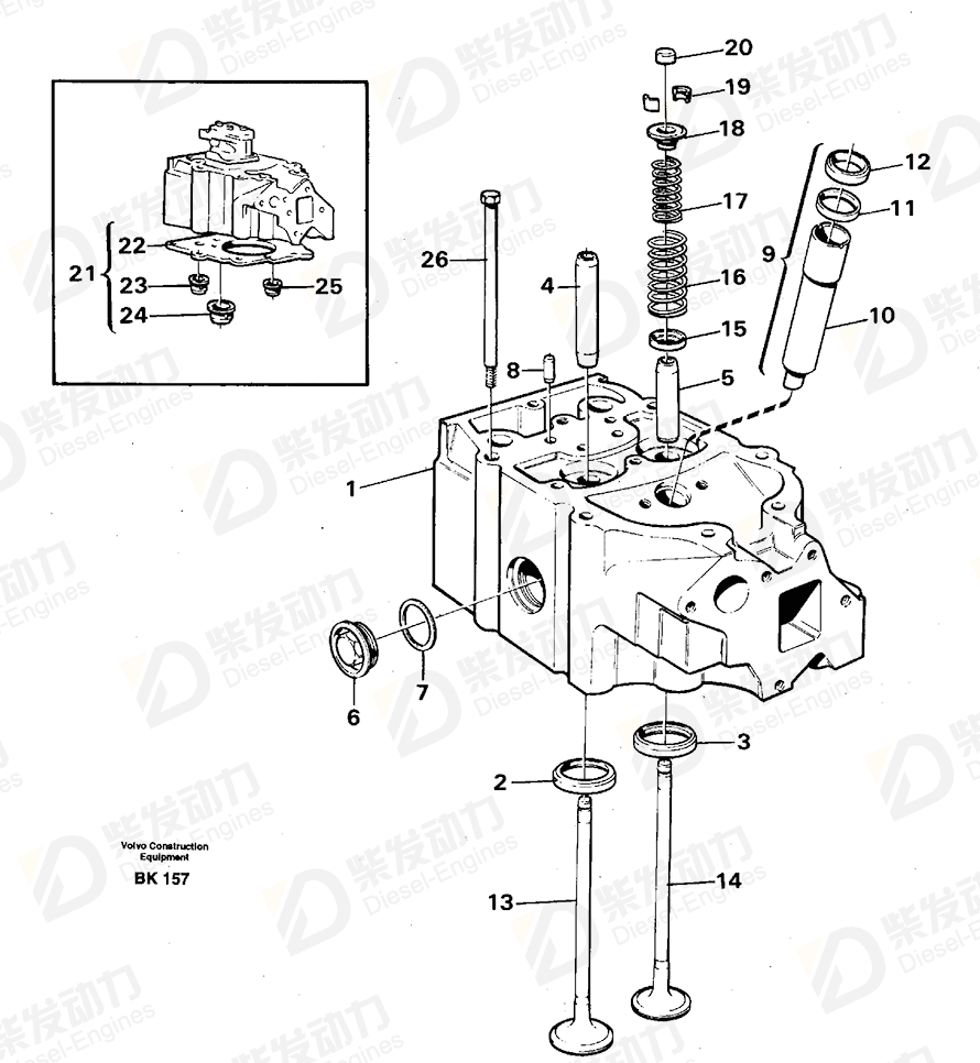 VOLVO Cylinder Head 470813 Drawing VOLVO Cylinder Head 470813 Drawing