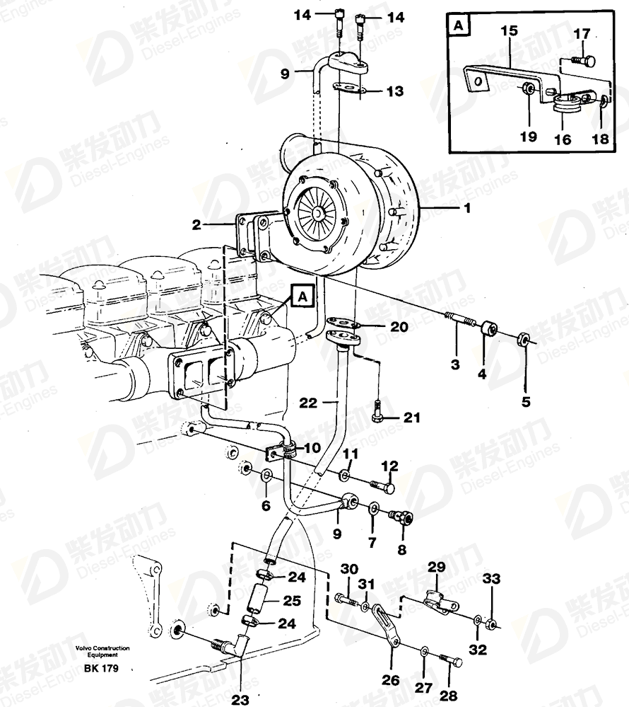 VOLVO Turbocharger 11033744 Drawing