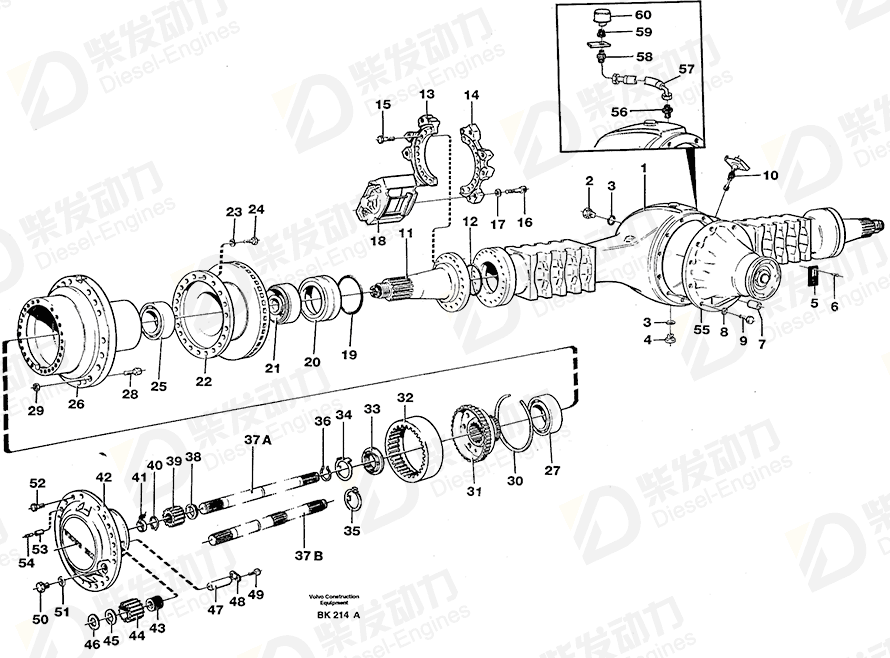 VOLVO Planetary Axle 23756 Drawing