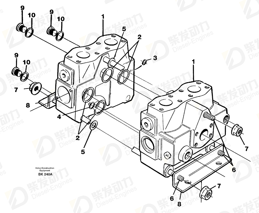 VOLVO Tip valve 11063347 Drawing