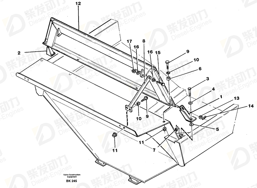 VOLVO Bracket 11051593 Drawing