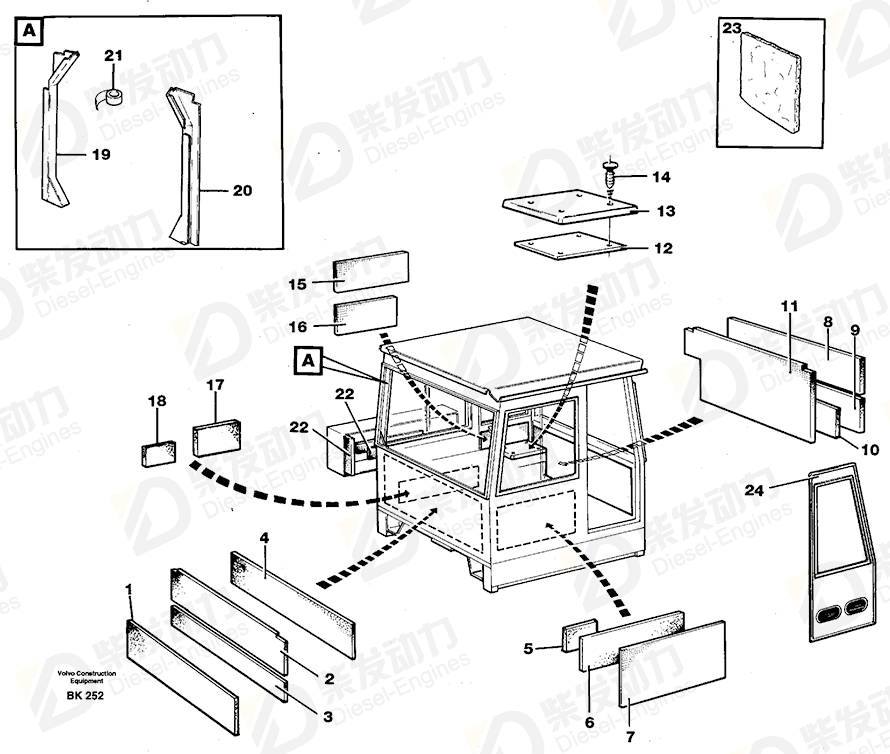 VOLVO Seat cushion 11058755 Drawing VOLVO Seat cushion 11058755 Drawing