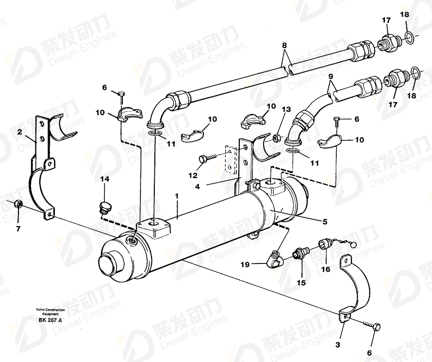 VOLVO Hose 11061740 Drawing