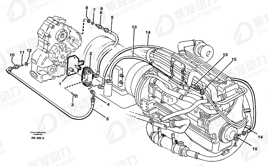 VOLVO Hose assembly 13933640 Drawing