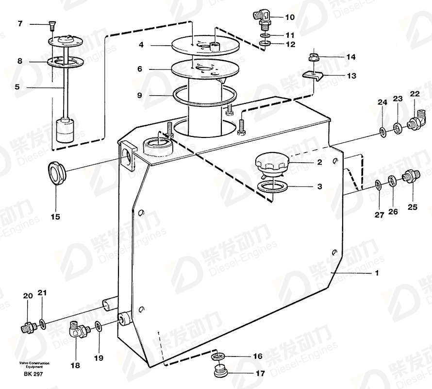 VOLVO Sealing ring 11063106 Drawing