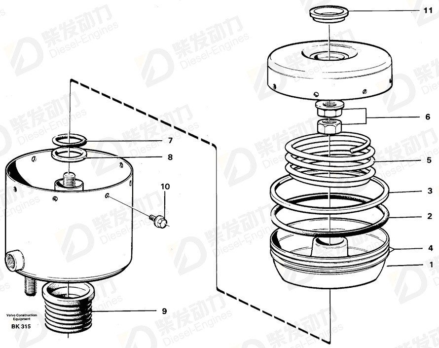 VOLVO Piston 11993075 Drawing