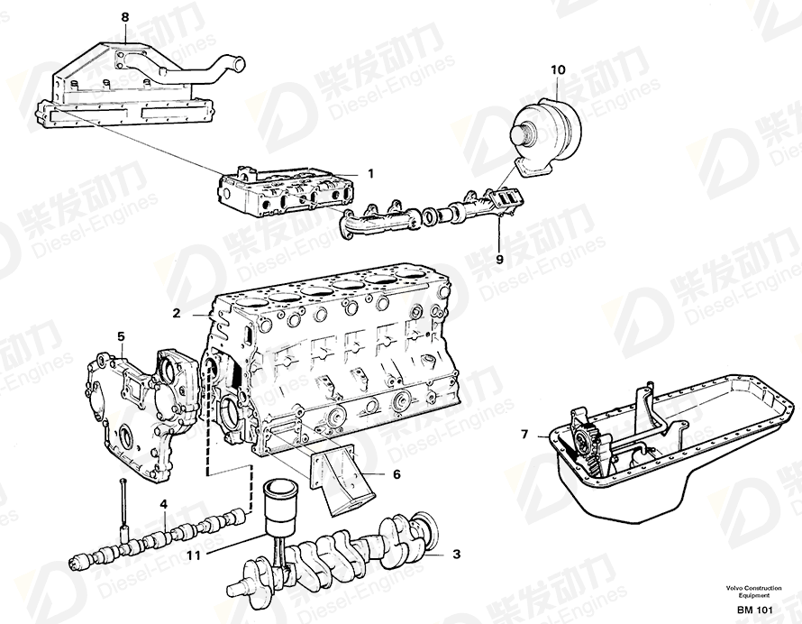 VOLVO Engine 15003926 Drawing