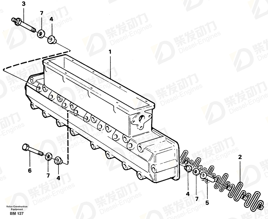 VOLVO Inlet manifold 848552 Drawing VOLVO Inlet manifold 848552 Drawing