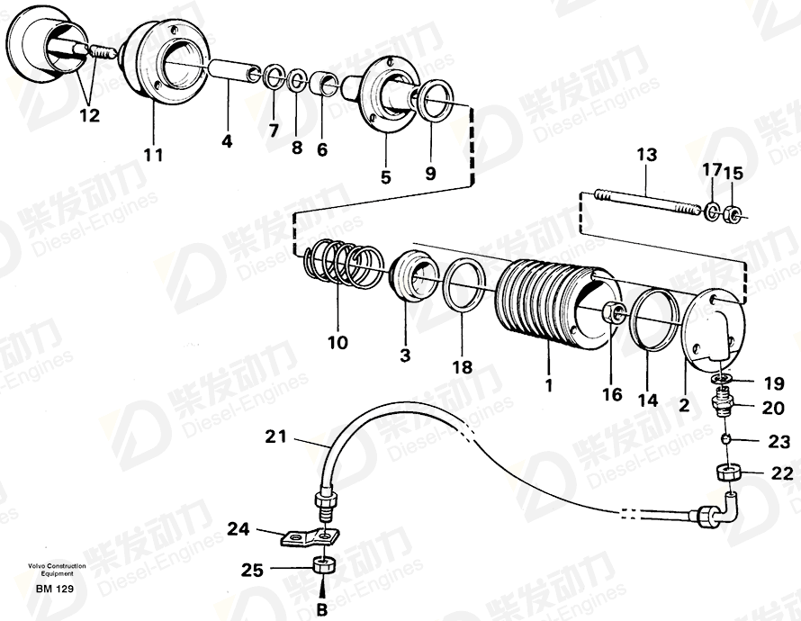 VOLVO Piston rod 467277 Drawing VOLVO Piston rod 467277 Drawing