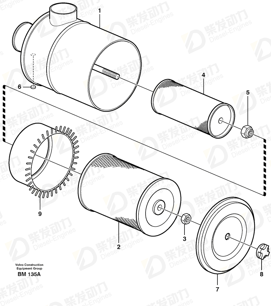 VOLVO Air cleaner 4776874 Drawing