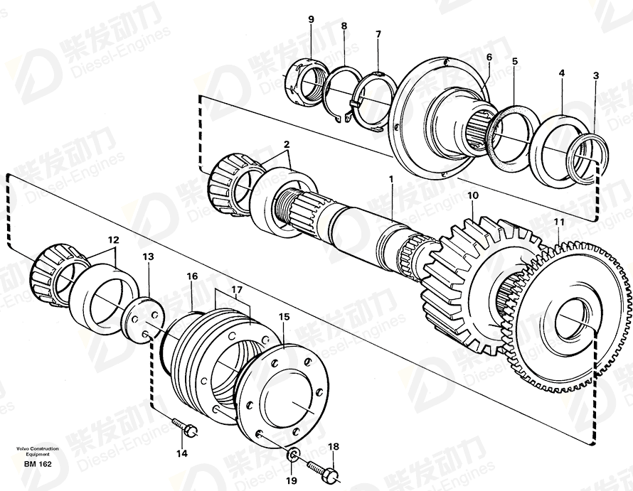 VOLVO Spacer washer 4871826 Drawing