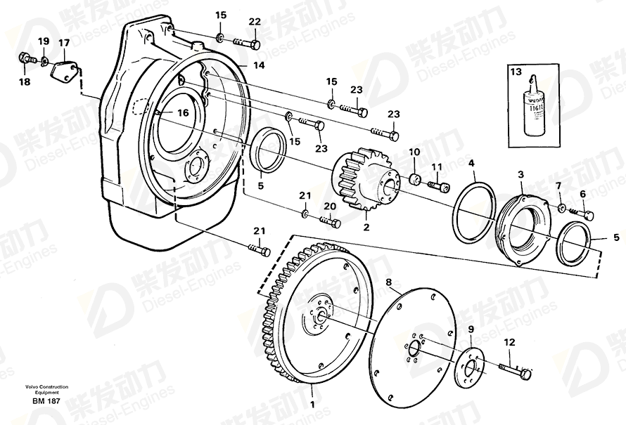 VOLVO Hexagon screw 13971011 Drawing