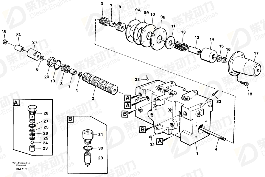 VOLVO Control valve 11062619 Drawing