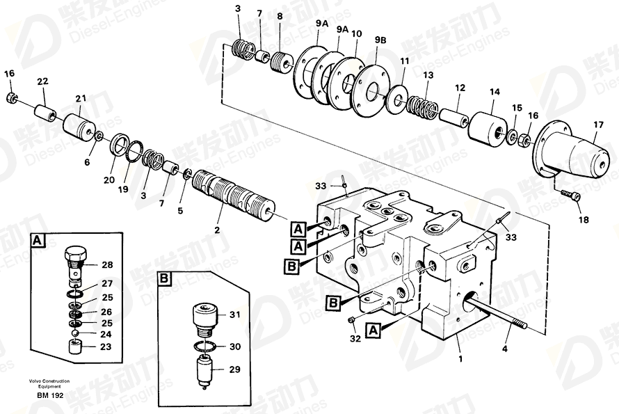 VOLVO Control valve 11062619 Drawing VOLVO Control valve 11062619 Drawing