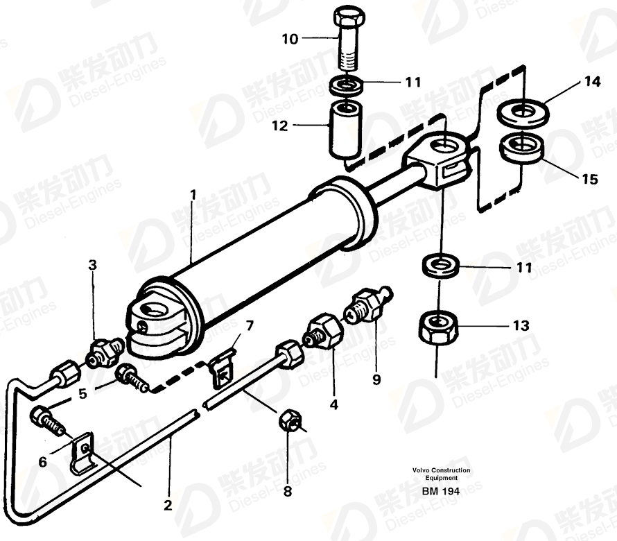 VOLVO Spherical plain bearing 11056115 Drawing VOLVO Spherical plain bearing 11056115 Drawing