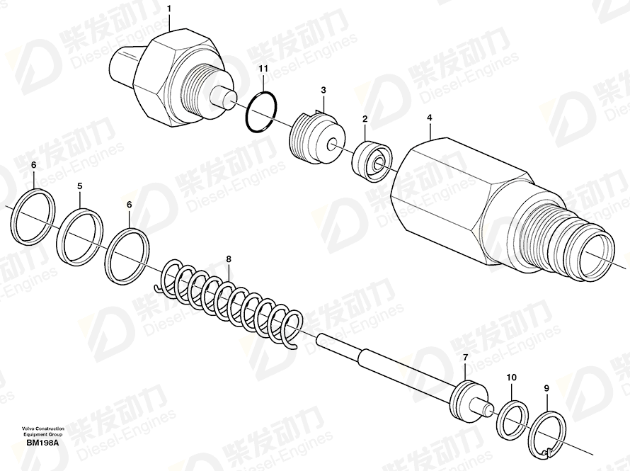 VOLVO Cylinder 11063882 Drawing