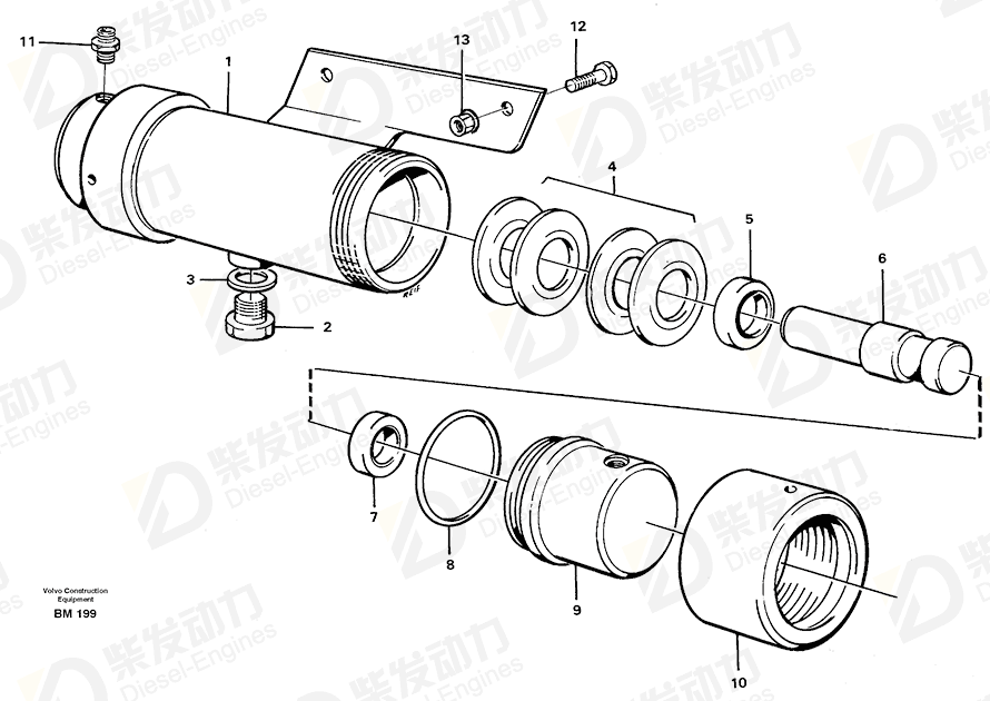 VOLVO Thrust ring 11063246 Drawing VOLVO Thrust ring 11063246 Drawing