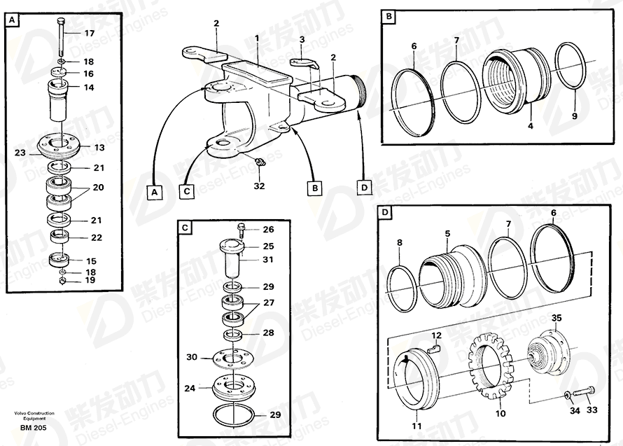 VOLVO Back-up ring 11054819 Drawing VOLVO Back-up ring 11054819 Drawing