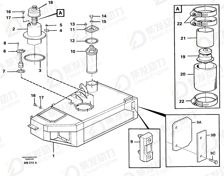 VOLVO Relief valve 11055094 Drawing