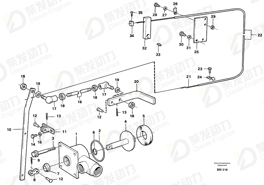 VOLVO Bracket 4821264 Drawing