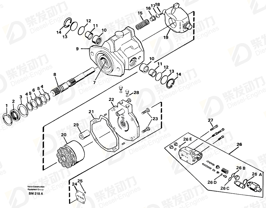 VOLVO Rotor kit 11996089 Drawing