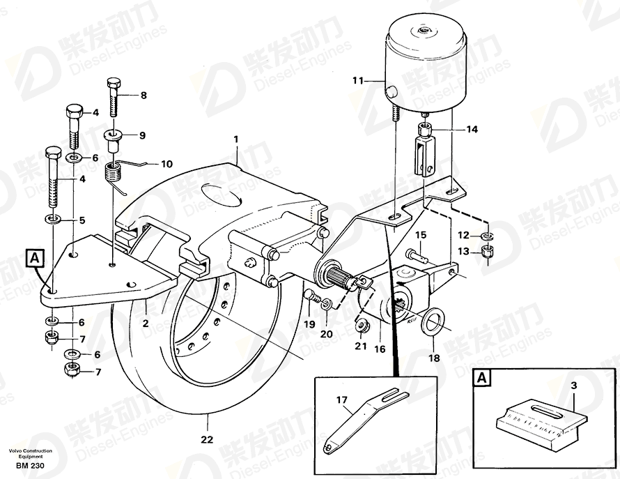 VOLVO Repair kit 3091286 Drawing