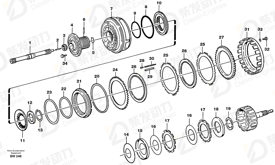 VOLVO Pin 1663204 Drawing