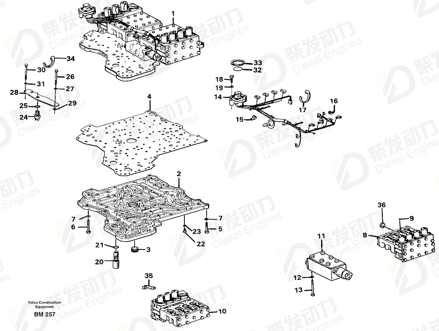 VOLVO Cable 8551080 Drawing