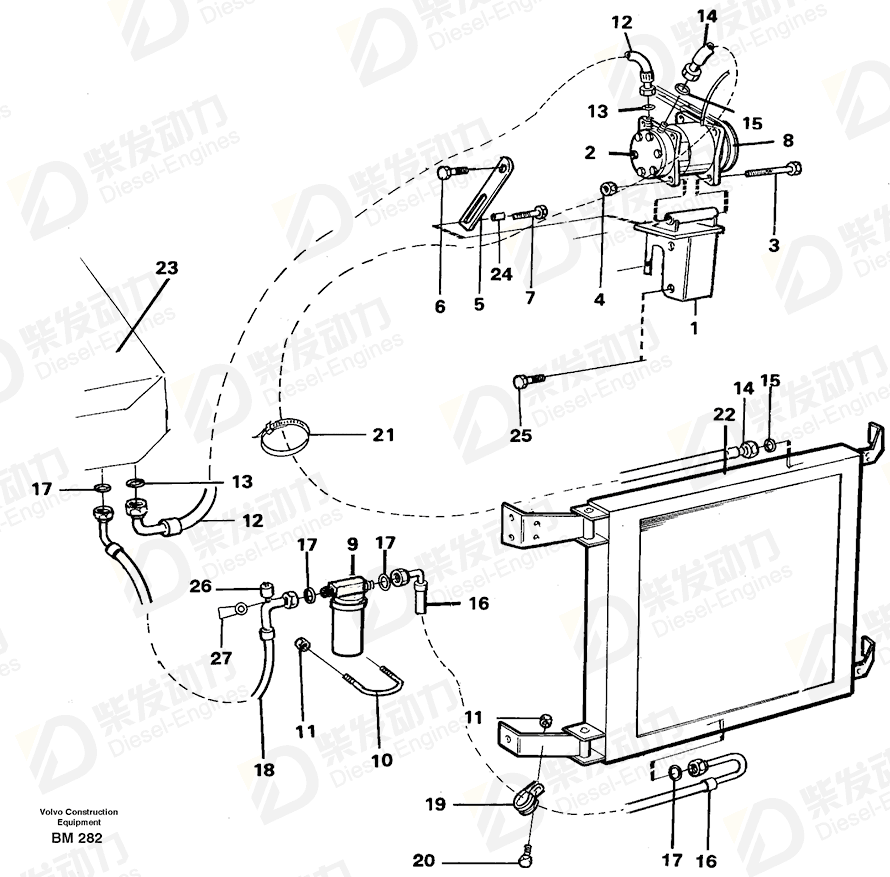 VOLVO Hose 11119285 Drawing