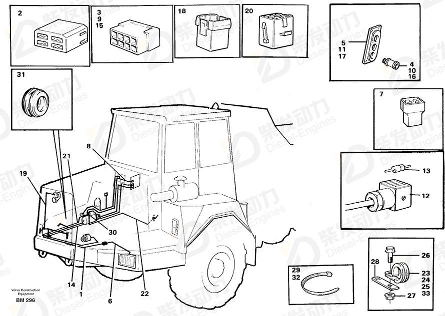 VOLVO Cable harness 11062428 Drawing