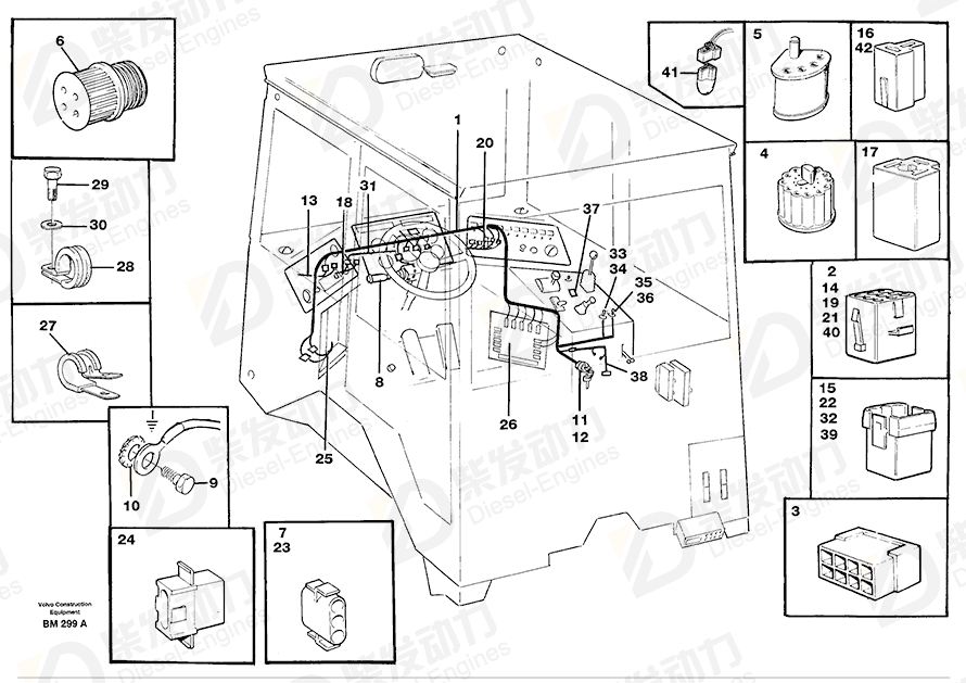 VOLVO Cable harness 11061978 Drawing