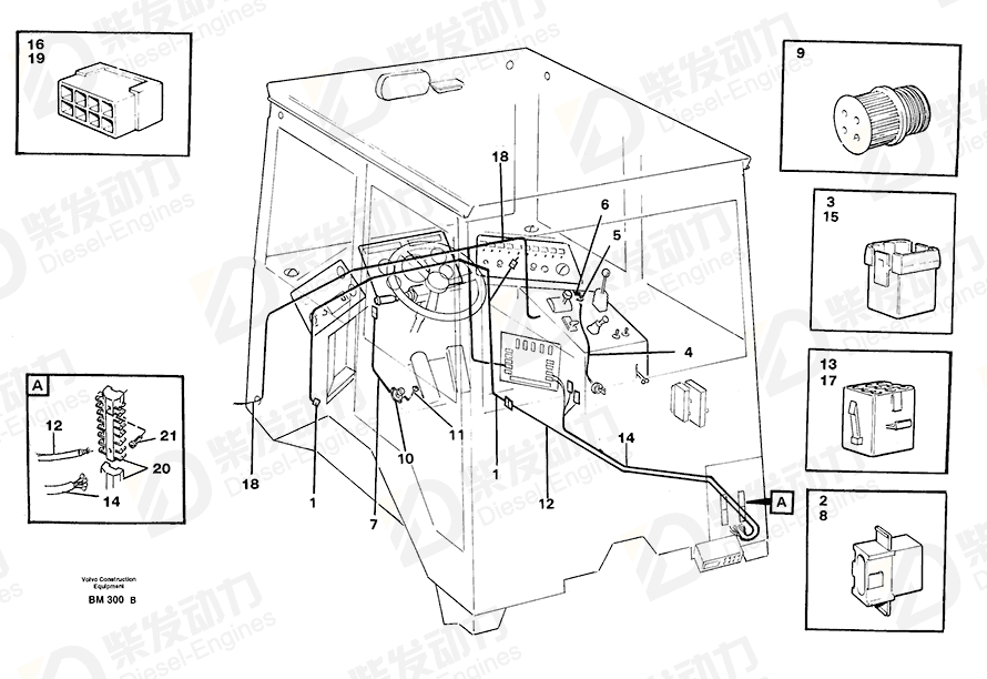 VOLVO Cable harness 11062454 Drawing