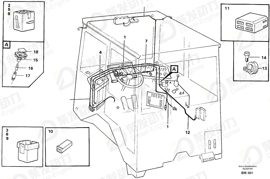 VOLVO Cable harness 11064612 Drawing